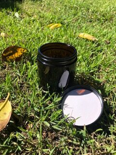 180ml Amber Glass Jar with Black lid