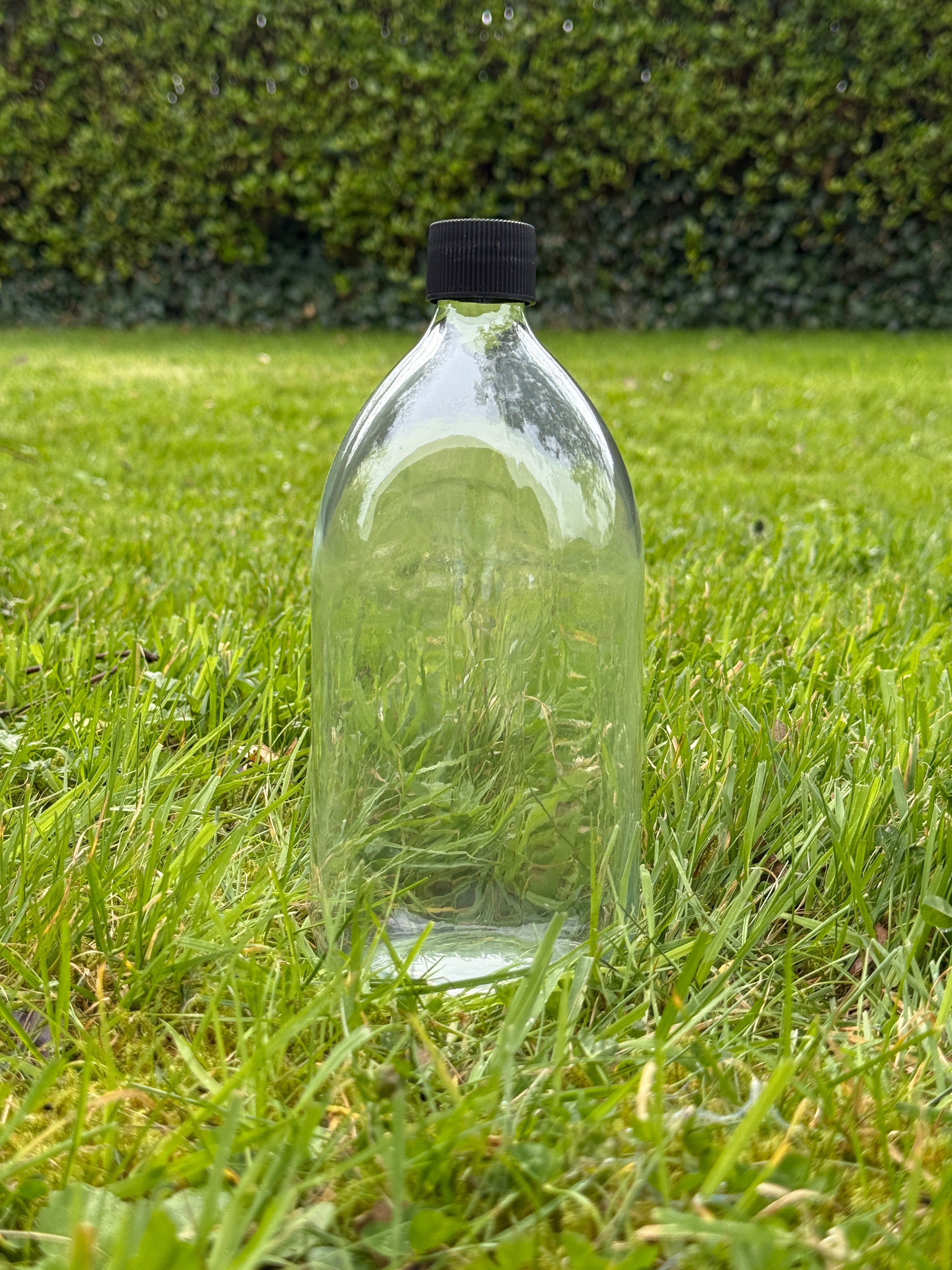 1000ml Medical Round Clear Glass bottle