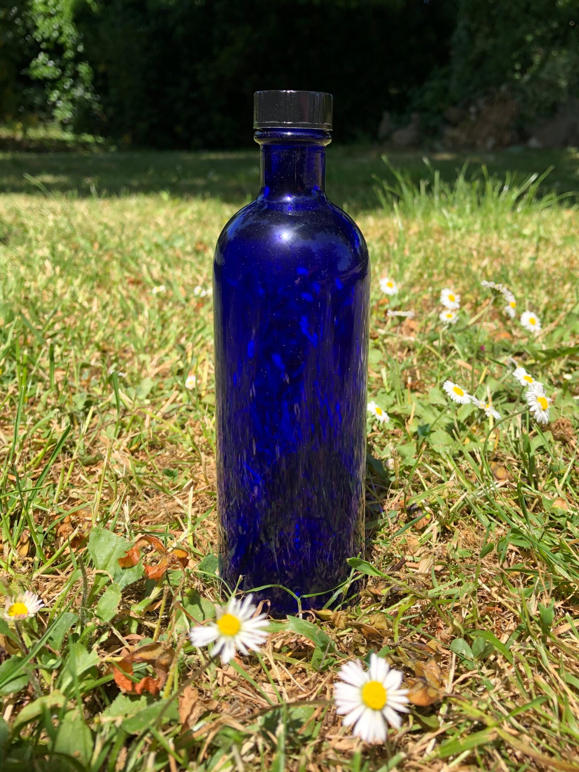 Blue Helmsley Bottles (200ml) with black cap
