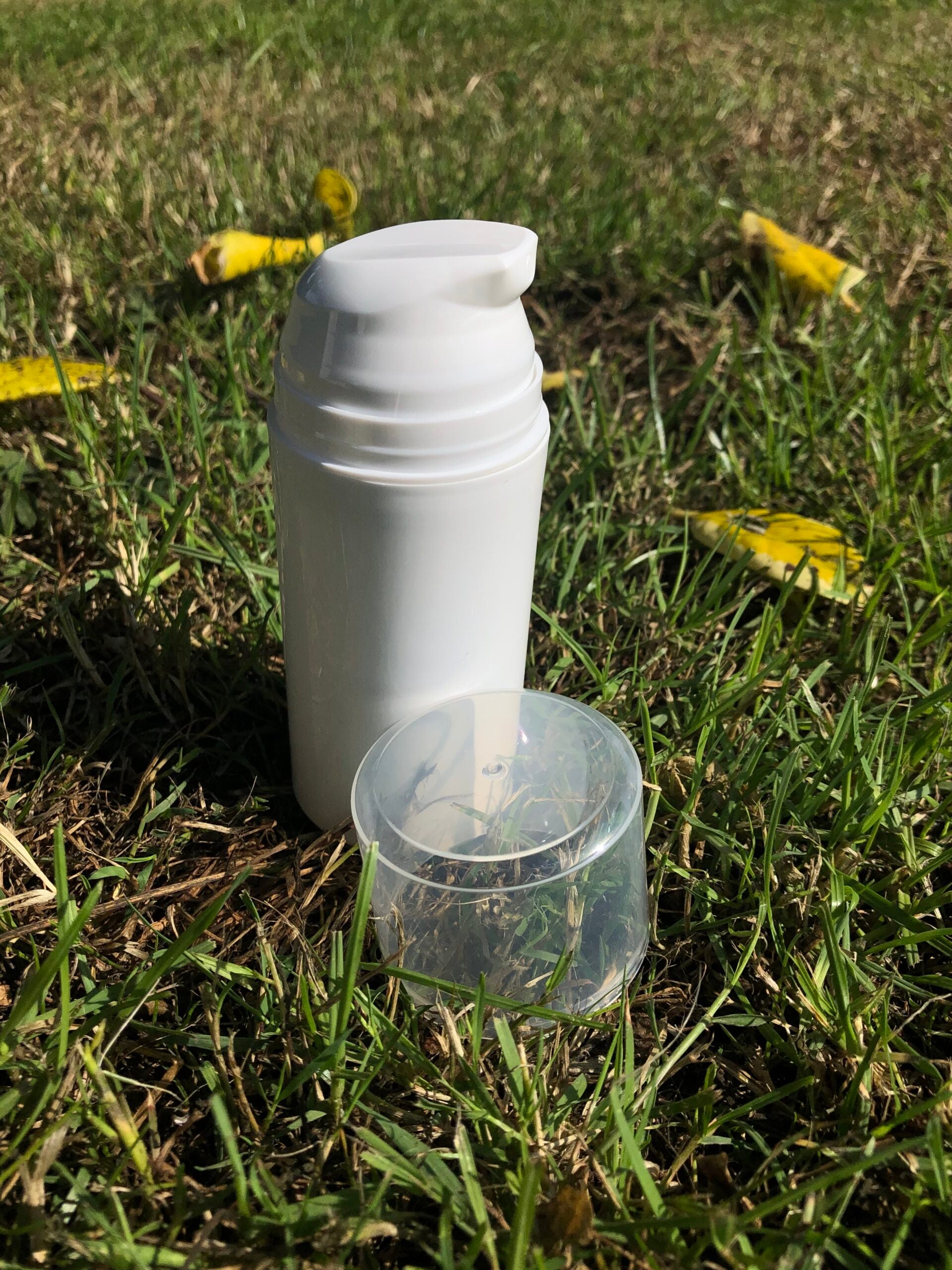 100ml White (Squat) PP Airless Pump Bottle