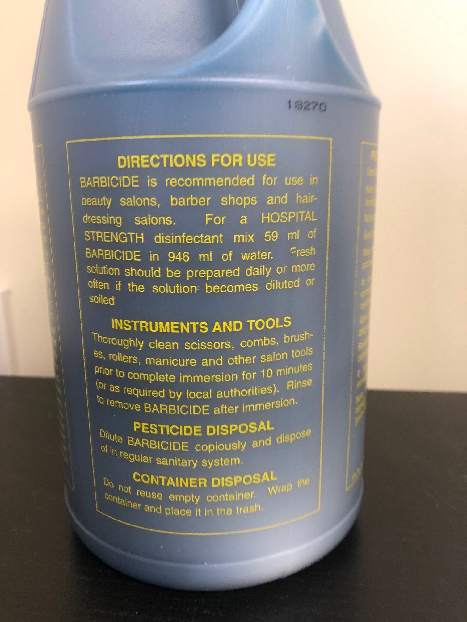 Barbicide Solution (64fl oz) 1.89Litres Bomar Aromatherapy